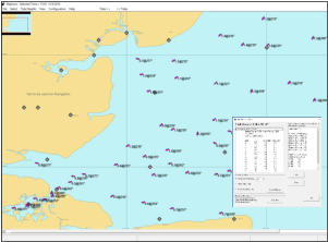 Tides and Tidal Stream showing animated tidal stream arrows on an outline chart